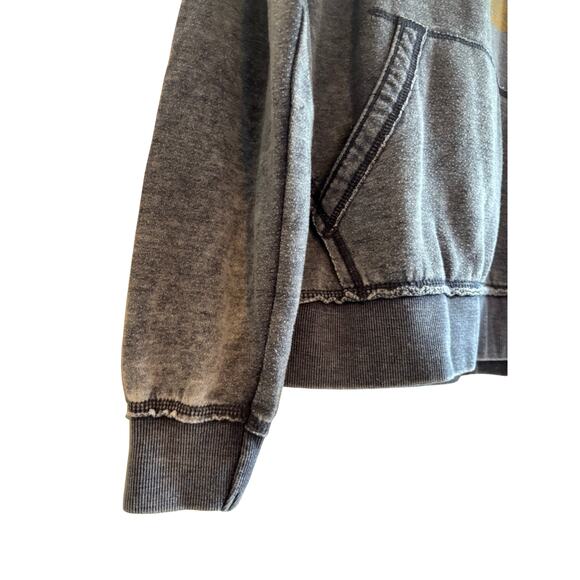 Hoodie | Mens M | Gypsy Life Surf Shop | Burnout Wash Fleece | Navy | Sweatshirt - Picture 5 of 7